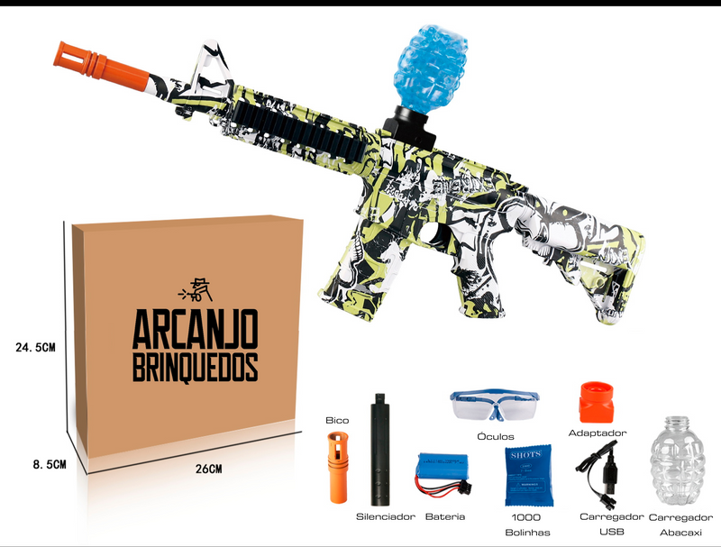 Arminha de Bolinha de Gel - M4A1 Verde
