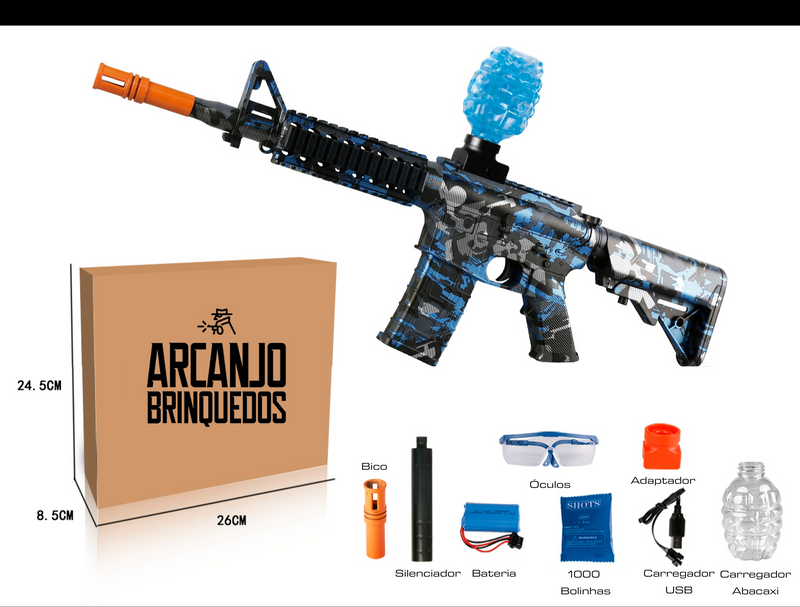 Arminha de Bolinha de Gel - M4A1 Azul