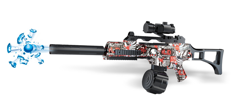 Arminha de Bolinha de Gel - G36 Skull Vermelha